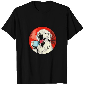 Discover Great Pyrenees Coffee Funny Dog Beverage T-Shirts