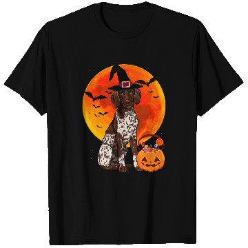 Discover Halloween German Shorthaired Pointer Jack O Lantern Pumpkin T-Shirts