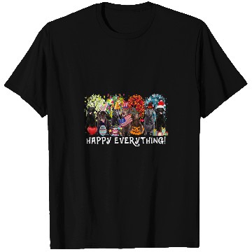 Discover Happy Everything Chocolate Lab Dog Seasons All Year Tree Lov47 T-Shirts