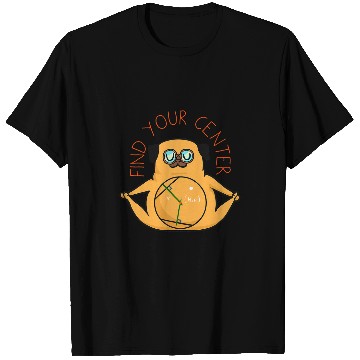 Discover Find Your Center Pug Yoga T-Shirts