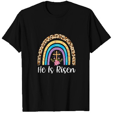 Discover Christian He Is Risen Rainbow Christian Happy Easter Jesus315 Christ T-Shirts