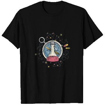 Discover Chemistry Flask Compass and Atoms Science Teacher T-Shirts
