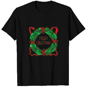 Discover Christmas wreath design vintages artwork T-Shirts