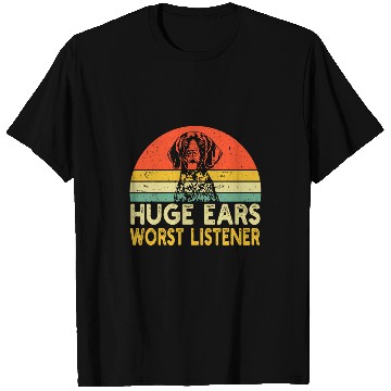 Discover Huge Ears Worst Listener Funny German Shorthaired Mens T-Shirts