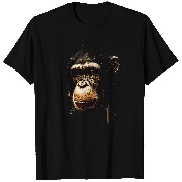 Discover Chimpanzee Monkey Portrait T-Shirts