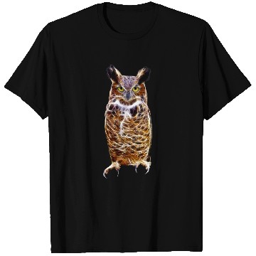 Discover Cool Graphic Design Fractal Animal Art Owl T-Shirts