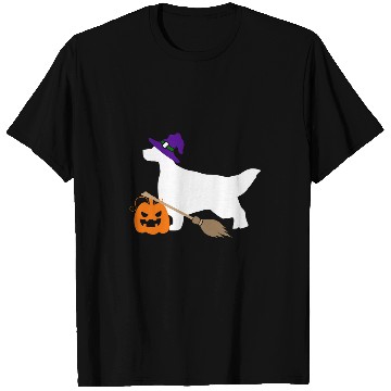 Discover English Setter Witch Hat Halloween Dog Costume T-Shirts