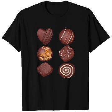 Discover Delicious Chocolate Sweets Six Chocolate Sweets T-Shirts