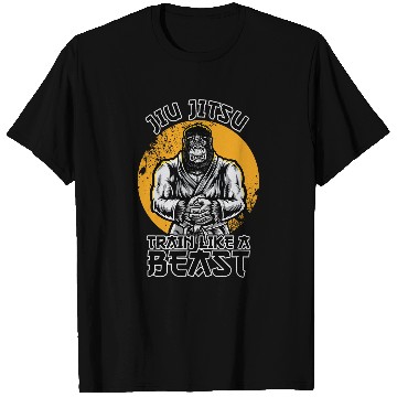 Discover JiuJutsu Gorilla Train Like A Beast Martial Artist Gorilla T-Shirts