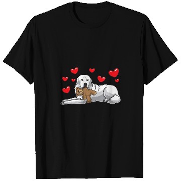 Discover Great Pyrenees Pyrenean Mountain Dog With Stuffed Animal T-Shirts