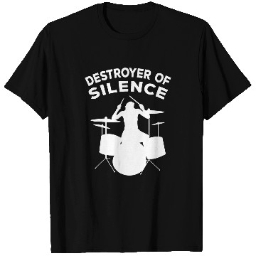 Discover Destroyer Of Silence Drum Set Drummer Practice 3 T-Shirts