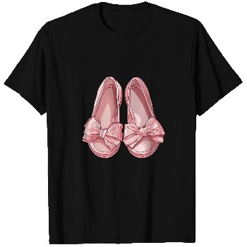 Discover Coquette Pink Bow Ballet Slipper Aesthetic Balletcore Style T-Shirts