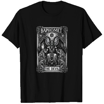 Discover Gothic Dark Art Occult The Devil Tarot Card T-Shirts
