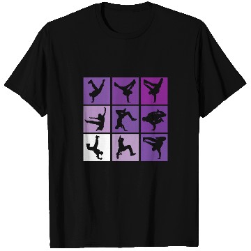Discover Hip Hop Break Dance Poses Retro T-Shirts