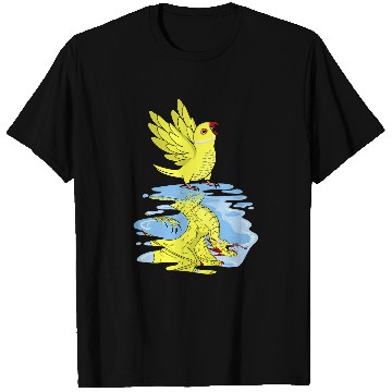 Discover Parrot 2Dragon Reflection I Yellow Indian Ringneck T-Shirts