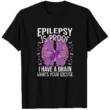 Discover Epilepsy Is Proof Epliepsy Awareness Month Purple Ribbon T-Shirts