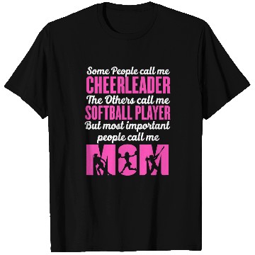 Discover Funny Softball Cheer Lover Graphic Softball Cheer Mom 1 T-Shirts