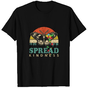 Discover Spread Kindness Inspirational Positive Butterfly Teacher T-Shirts