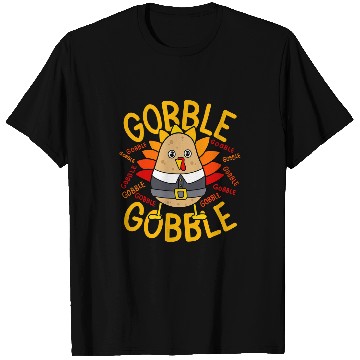 Discover Thanksgiving Vegan Cute Gobble Gobble Potato Turkey Pilgrim T-Shirts