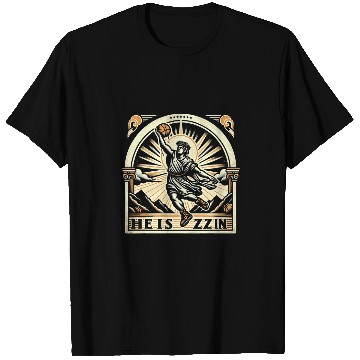 Discover He Is Risen Rizzin Easter Jesus Christian Faith Basketball 2 T-Shirts