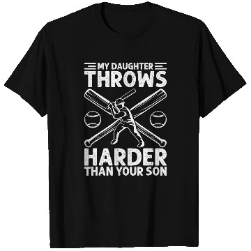Discover My Daughter Throws Harder Than Your Son Baseball Softball 2 T-Shirts