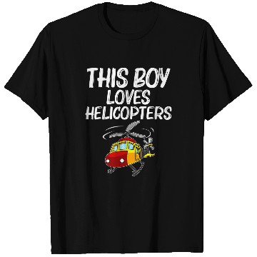 Discover Cool Helicopter Gift For Boys Kids Chopper Helicopter Pilot T-Shirts
