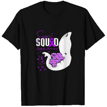 Discover Epilepsy Awareness Support Squad Elephant T-Shirts