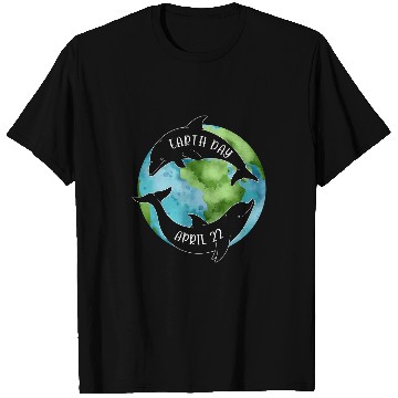 Discover Earth Day Restore Earth Sea Dolphin Art Save the Planet T-Shirts