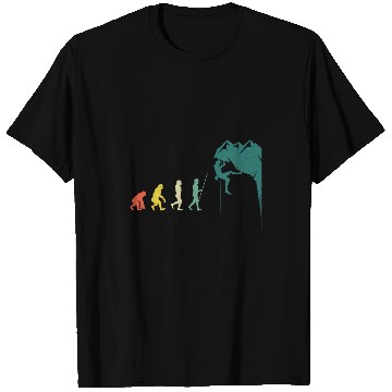 Discover Climber Evolution of Climbing Boulder Bouldering 1 T-Shirts