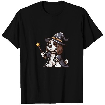 Discover English Springer Spaniel Wizard Funny Dog Magic T-Shirts