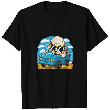 Discover Sheep Lover Joyful Eid Celebration with funny Sheep Driving Car T-Shirts