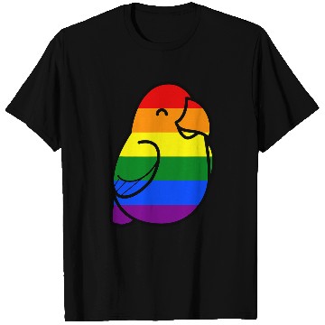 Discover Too Many Birds Rainbow Pride Parrot Pattern T-Shirts