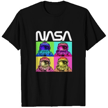 Discover Lacrosse Gift NASA Astronaut Pop Art Worm Logo T-Shirts