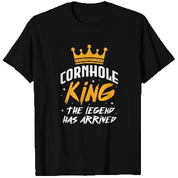 Discover Lacrosse Gift Mens Cornhole King Legend Has Arrived Corn Hole Player T-Shirts
