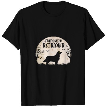 Discover Halloween Horror Flat Coated Retriever T-Shirts