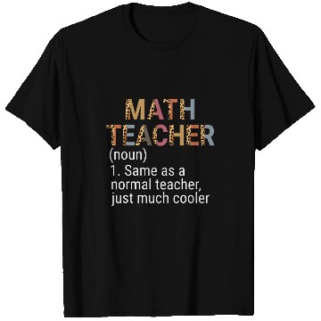 Discover math teacher definition boho leopard back to school T-Shirts
