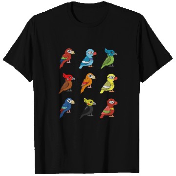 Discover Parrot Cartoon Tropical Bird T-Shirts