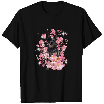 Discover Heeler Cherry Blossom Flowers T-Shirts