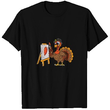 Discover Turkey Painting Thanksgiving Day Fall Autumn Painter T-Shirts