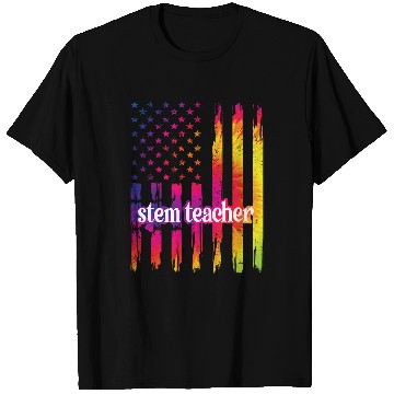 Discover STEM Teacher US Flag Science Technology Engineering Math 21 T-Shirts
