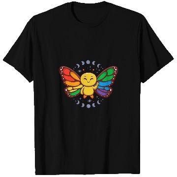 Discover LGBTQ Rainbow Flag Monarch Butterfly Pride Month Insect T-Shirts