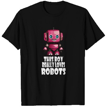 Discover This boy really loves robots Robotics for Kids Robot T-Shirts