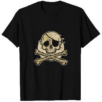 Discover Skull and Crossbones with Eyepatch Graphic T-Shirts