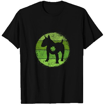 Discover Circular Bull Terrier Shamrock Bully St Patricks Day T-Shirts