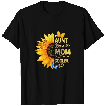 Discover Sunflower Butterfly Aunt Like A Mom But Cooler T-Shirts