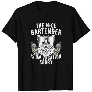 Discover The Nice Bartender Is On Vacation Mixologist Pub Bartending T-Shirts
