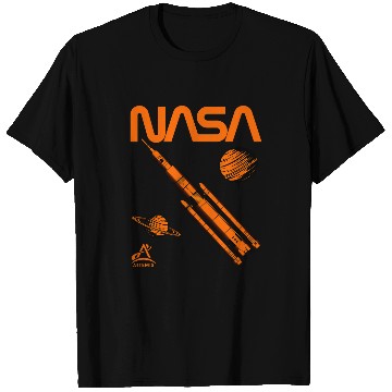 Discover Lacrosse Gift NASA Artemis SLS Space Launch System Worm Logo T-Shirts