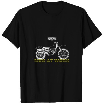 Discover Men At Work Motocross Enduro Motorcycle Tee T-Shirts