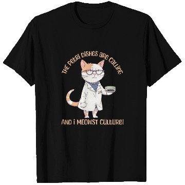 Discover Funny Microbiology Cat Lab Science Microbiologist Laboratory T-Shirts