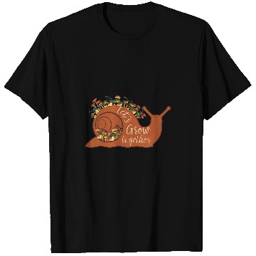 Discover Mushroom Snail Lets Grow Together Foraging Morel Hunter T-Shirts